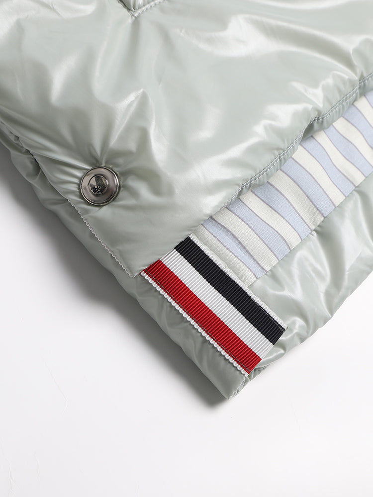 Unisex Shiny Colorblock Baseball Collar Vest