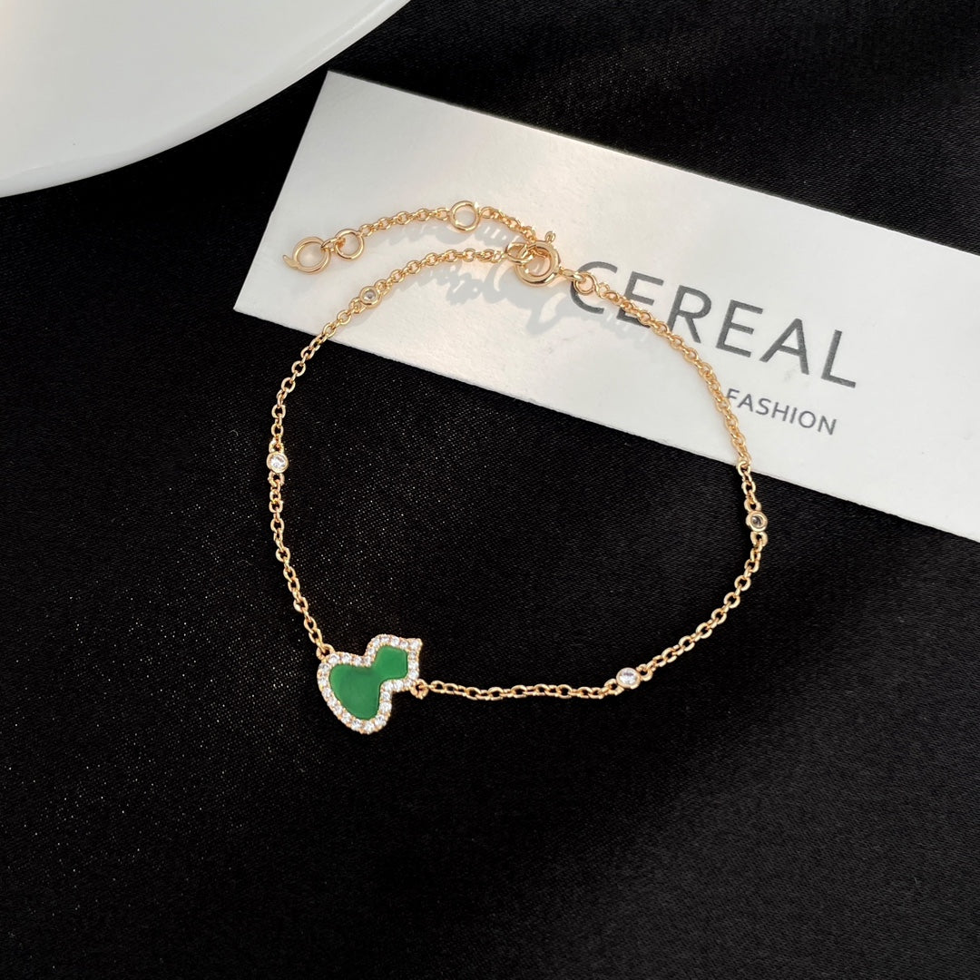 QEELIN WULU DIAMOND 1 MOTIF PINK GOLD BRACELET
