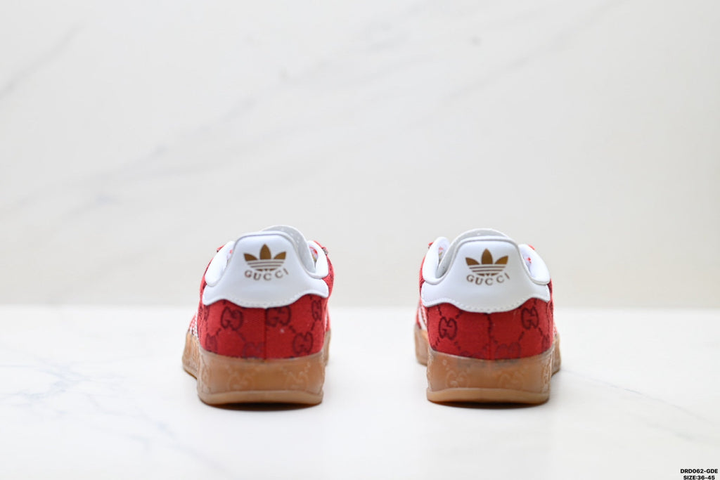 adidas x Gucci Gazelle Red GG Monogram Sneakers