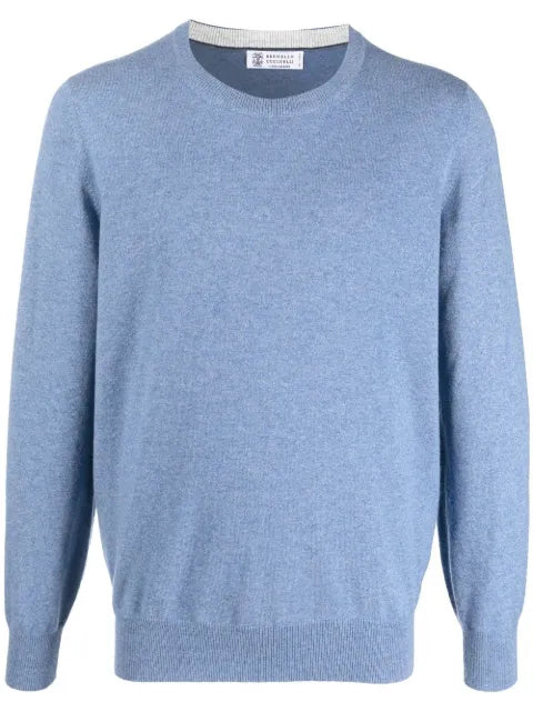 Brunello Cucinelli cashmere sweater with a round neck