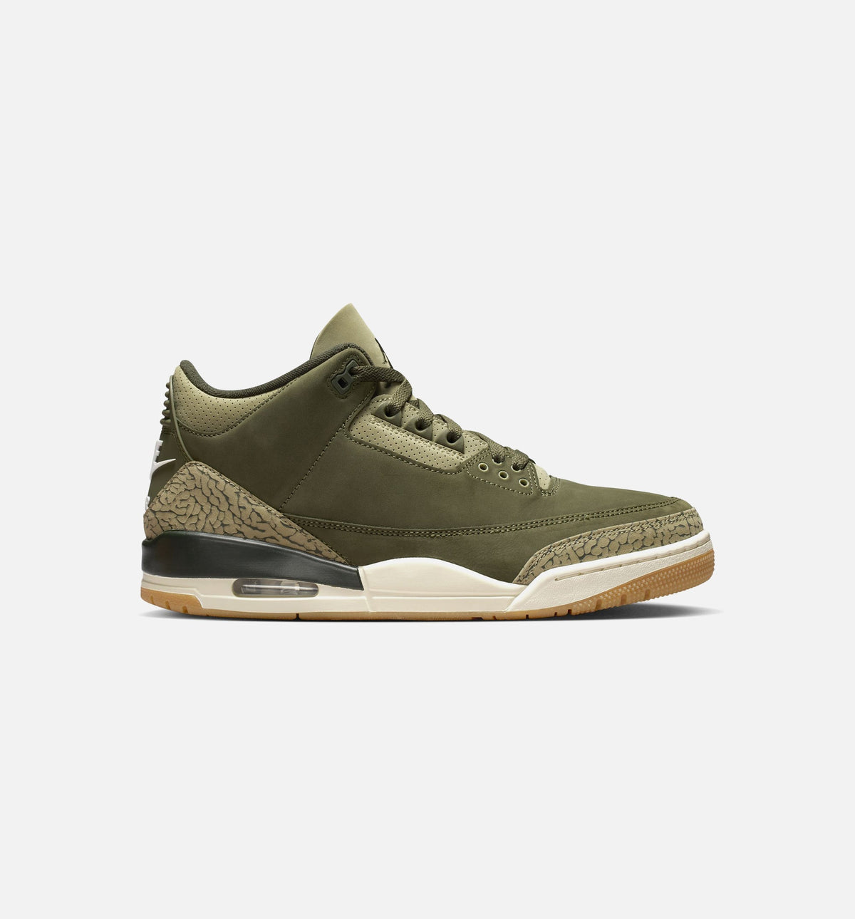Air Jordan 3 Retro Medium Olive Men's Lifestyle Shoe – Medium Olive/Sequoia/Neutral Olive/Sail/Total Crimson