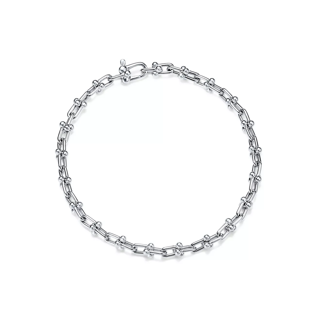 TIFFANY HARDWEAR MICRO LINK 44 MOTIF SILVER BRACELET