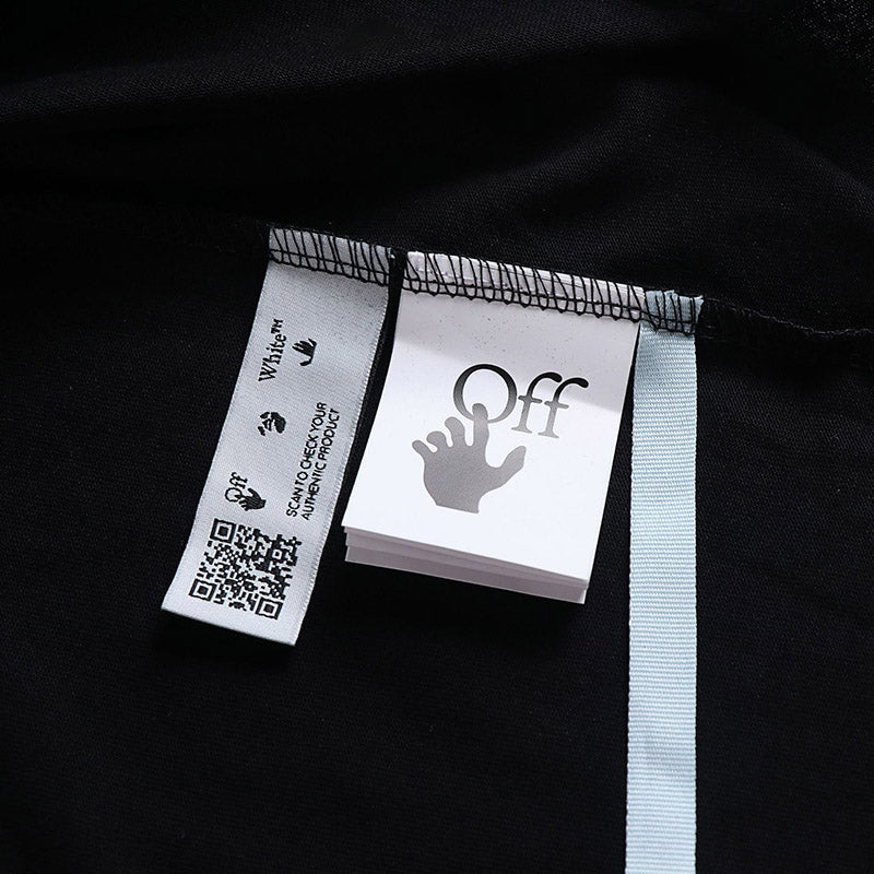 Off-White Cartoon Color Spelling Arrow Pattern T-Shirt