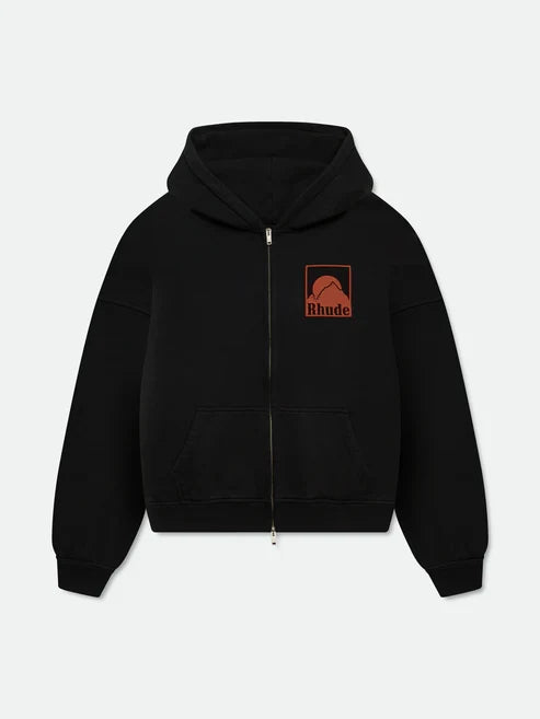 Rhude Moonlight Badge Full-Zip Hoodie