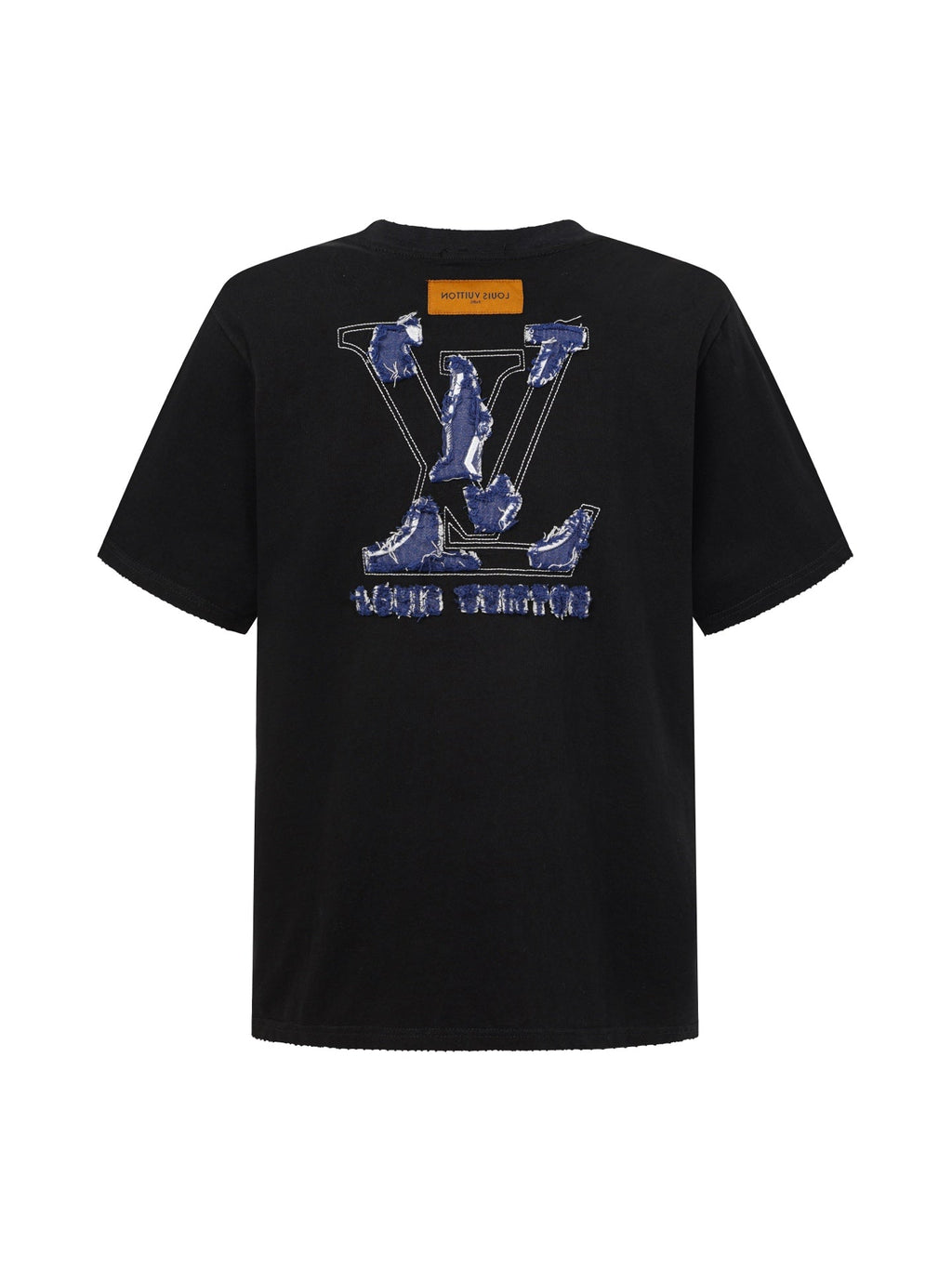 Denim Wash Appliqué Embroidered Short Sleeve Tee