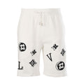 Monogram Embroidered Fleece Shorts