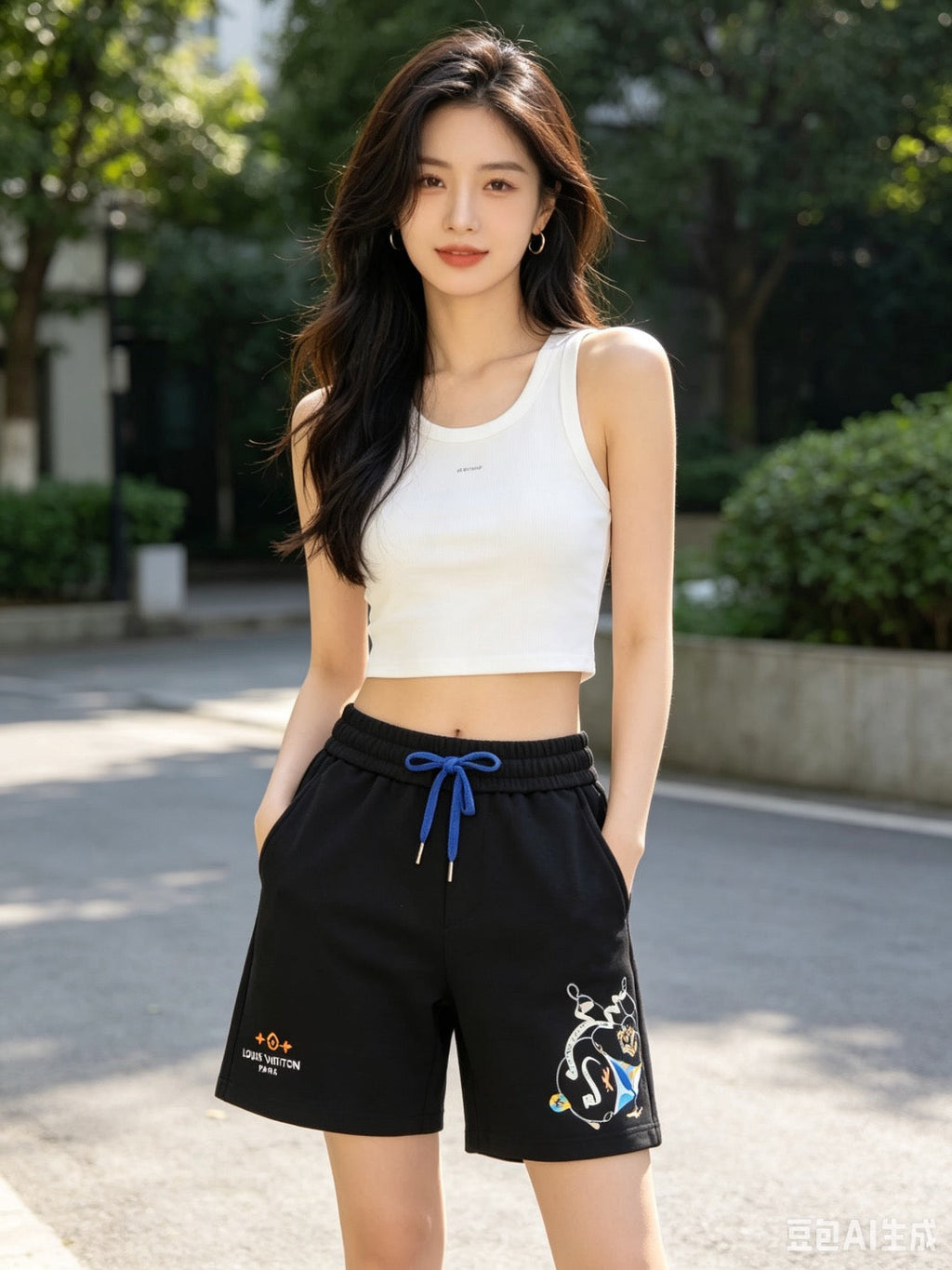 Crown Graphic Print Shorts