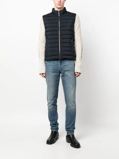 Moorer quilted zipped gilet