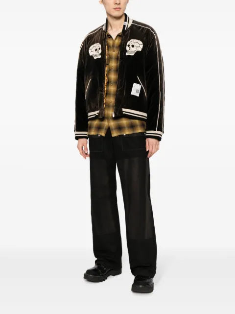Maison MIHARA YASUHIRO Souvenir velvet bomber jacket