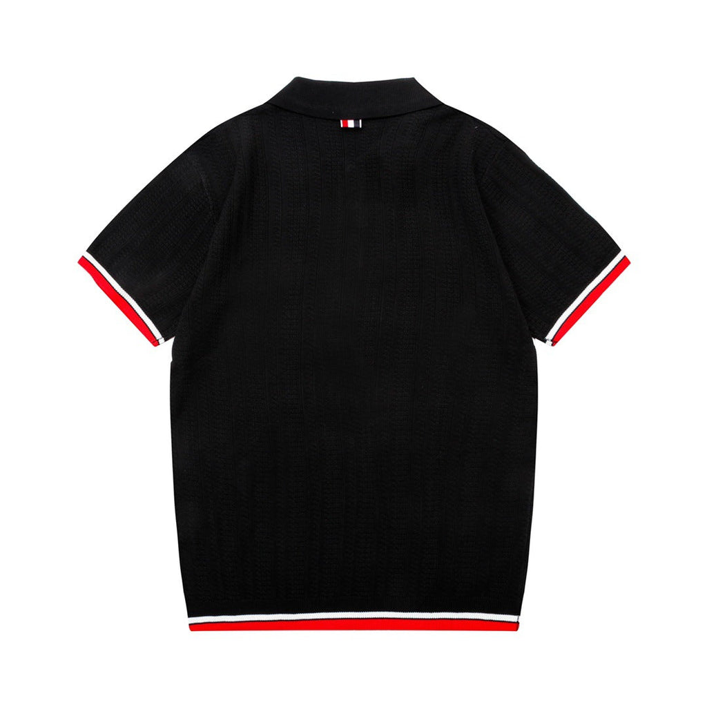 Four-Bar Stripe Knit Polo | Thom Browne
