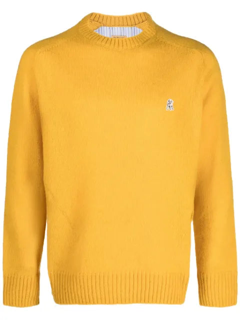 Undercover logo-patch wool jumper