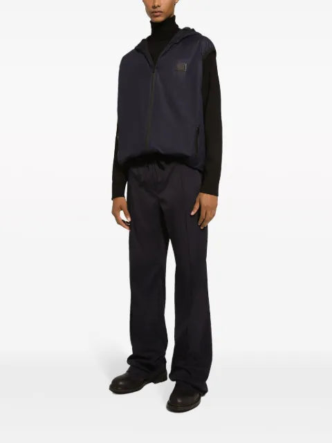 Dolce & Gabbana logo-plaque hooded gilet