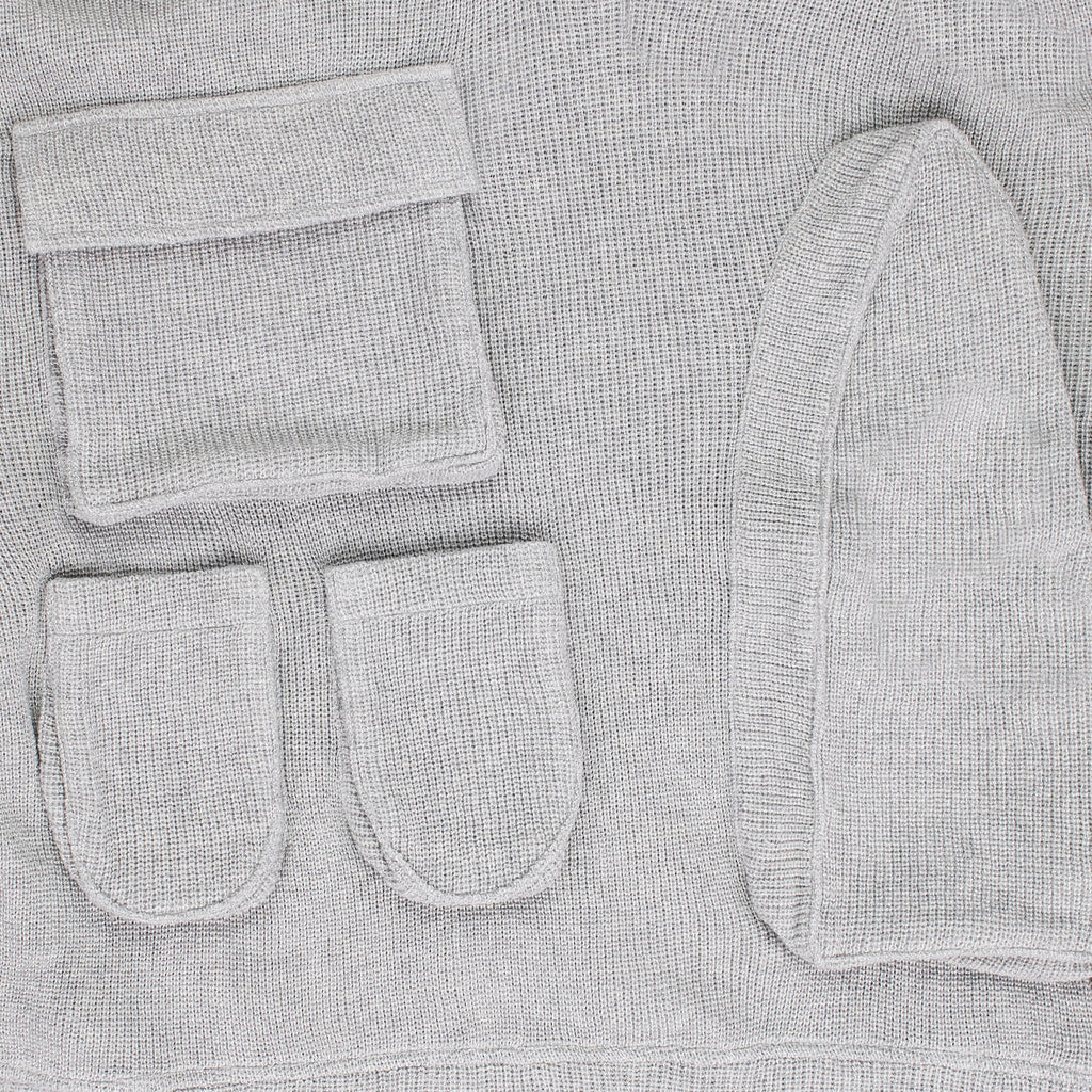 GRAY MULTI POCKET SWEATSHIRT