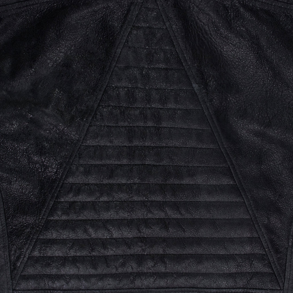Black/Yellow Leather Racing Jacket