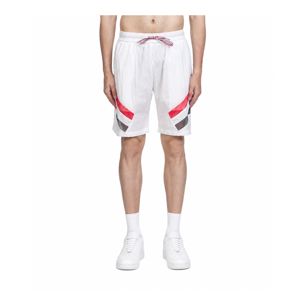 Thom Browne Style Men's diagonal striped beach pants
