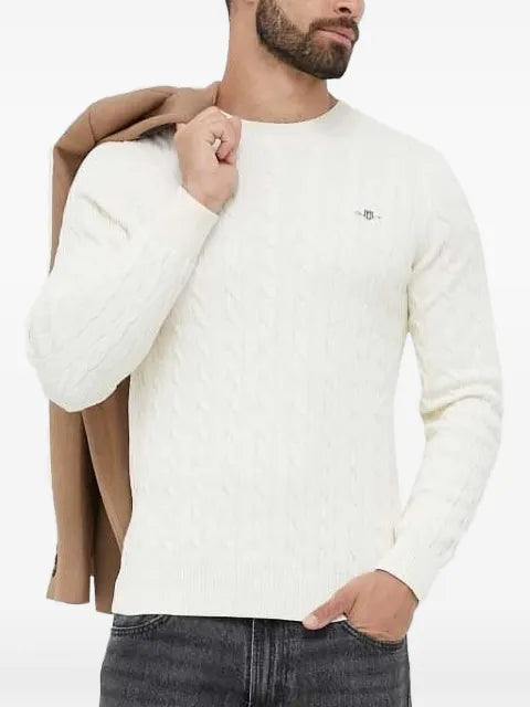 Gant cable-knit crew-neck sweater