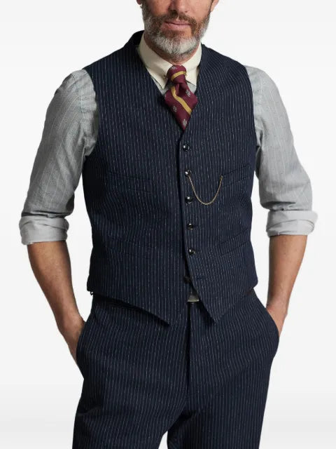 Ralph Lauren RRL pinstripe cotton waistcoat