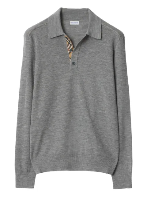Burberry long-sleeve wool polo shirt