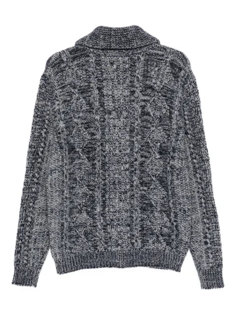 RAKKI cable-knit shawl-collar cardigan