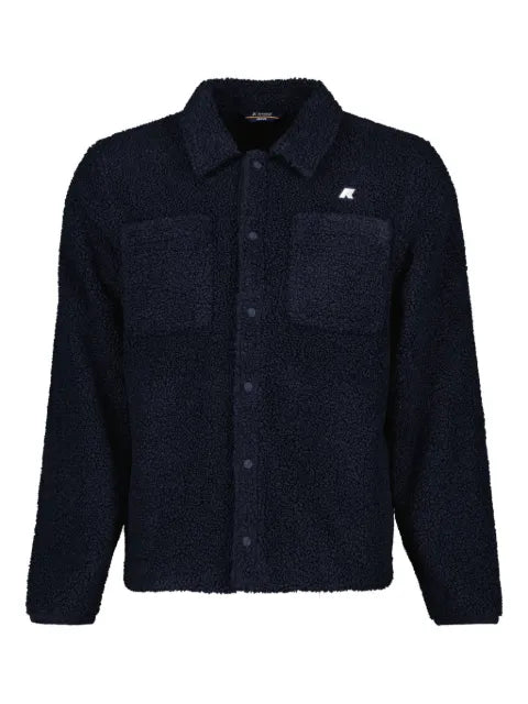 K-Way fleece-texture patch-pocket shirt jacket