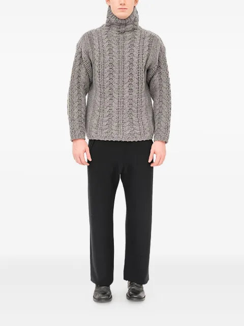 Label Under Construction knit-cable turtleneck sweater