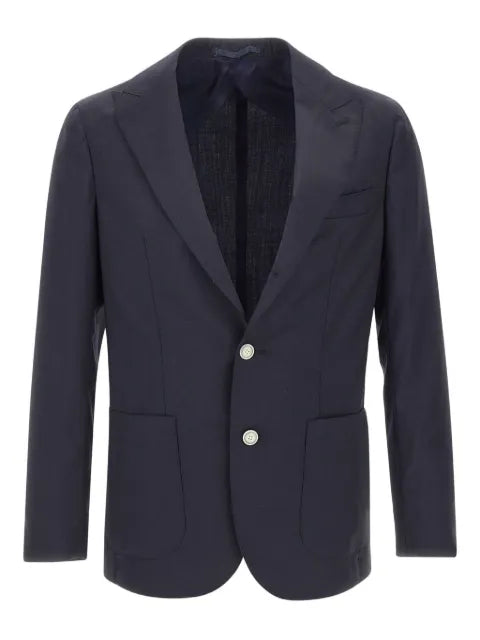 Barba peaked-lapels button-fastening blazer