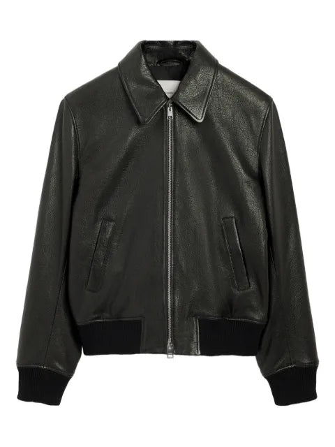 AMI Paris lamb leather zipped jacket