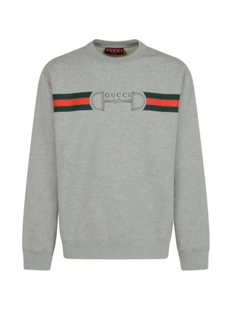 Gucci striped logo crew-neck sweatshirt