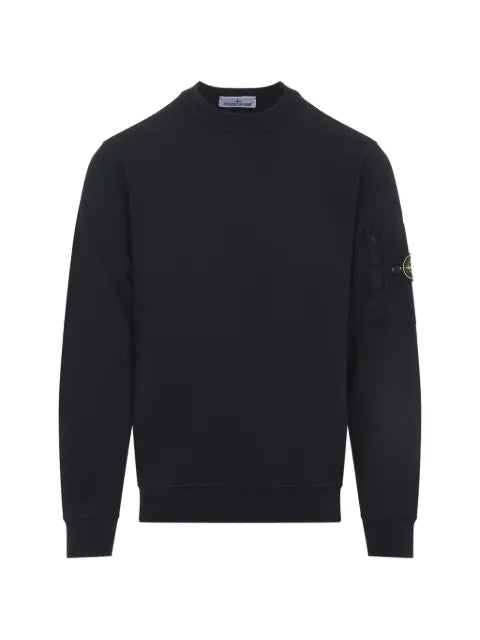 Stone Island 6100019 cotton fleece regular-fit crewneck sweatshirt with seasonal pocket