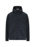 Stone Island 4100077 stretch organic cotton twill hooded jacket with anti-drop