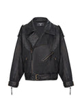 Balmain lambskin leather biker jacket