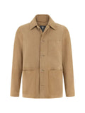 Boggi Milano shirt-collar leather jacket