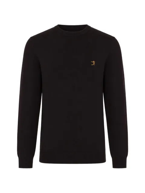 UOMINITALIANI logo-embroidered merino wool sweater