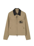 Burberry leather collar cotton workwear jacket