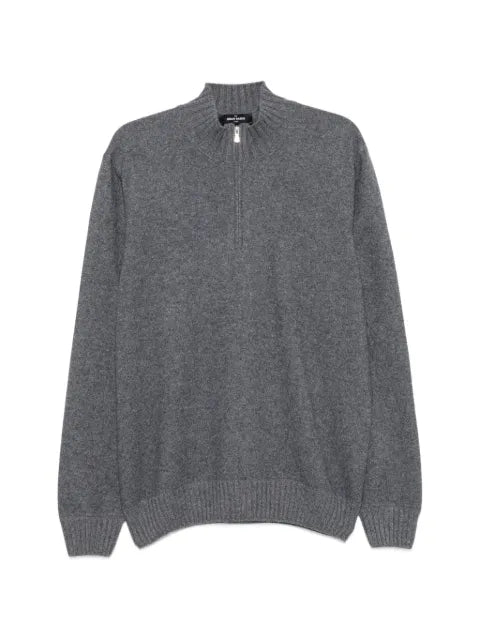 Gran Sasso half-zip knitted sweater