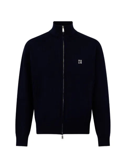 DSQUARED2 Metal D2 Upside Down knit cardigan