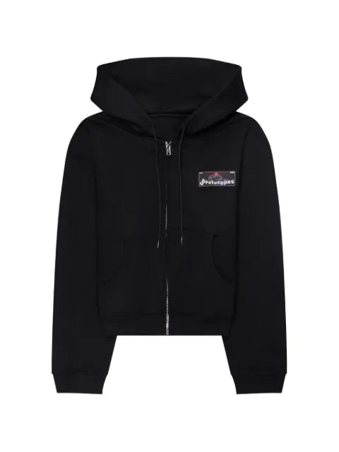 PROTOTYPES logo-patch zip-up hoodie