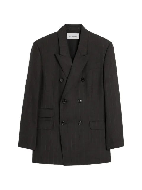 AMI Paris Double breasted striped wool blazer