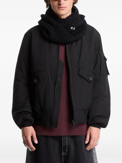 Y-3 logo-print bomber jacket