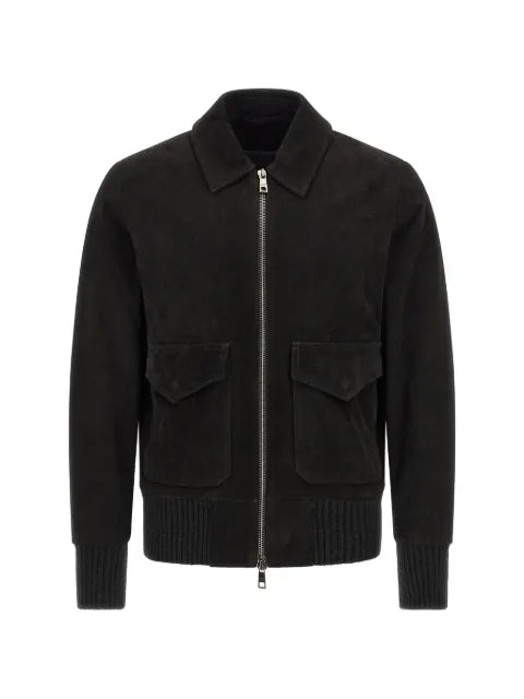 Giorgio Brato suede-finish zip-up jacket