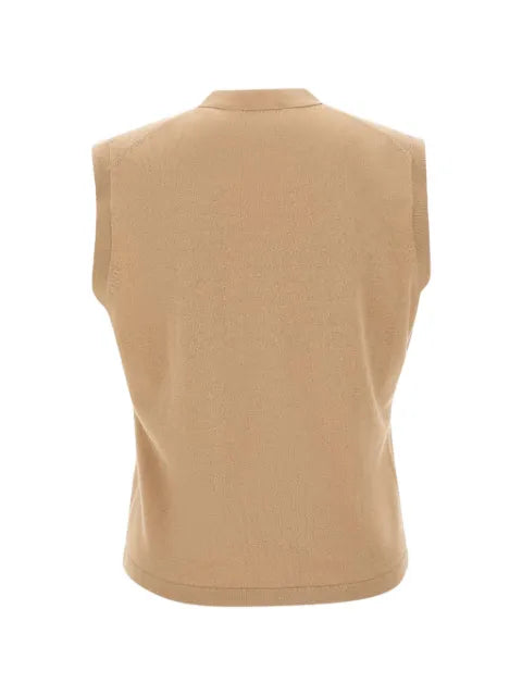 Kangra button-up fine-knit vest