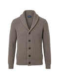 Drumohr ribbed-knit shawl-collar sweater