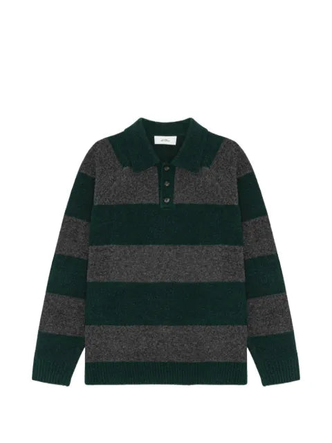 Les Deux striped knitted polo sweater