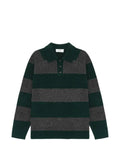 Les Deux striped knitted polo sweater