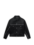 Black Comme Des Garçons zip-detail button-up jacket