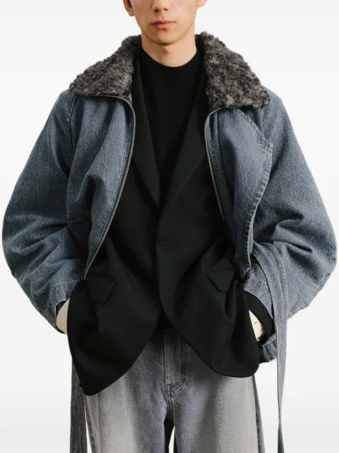CROQUIS raglan-sleeve denim jacket