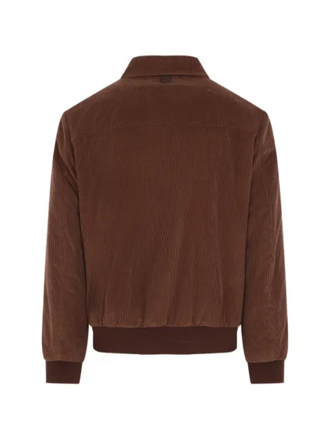 Canali corduroy zip-up jacket