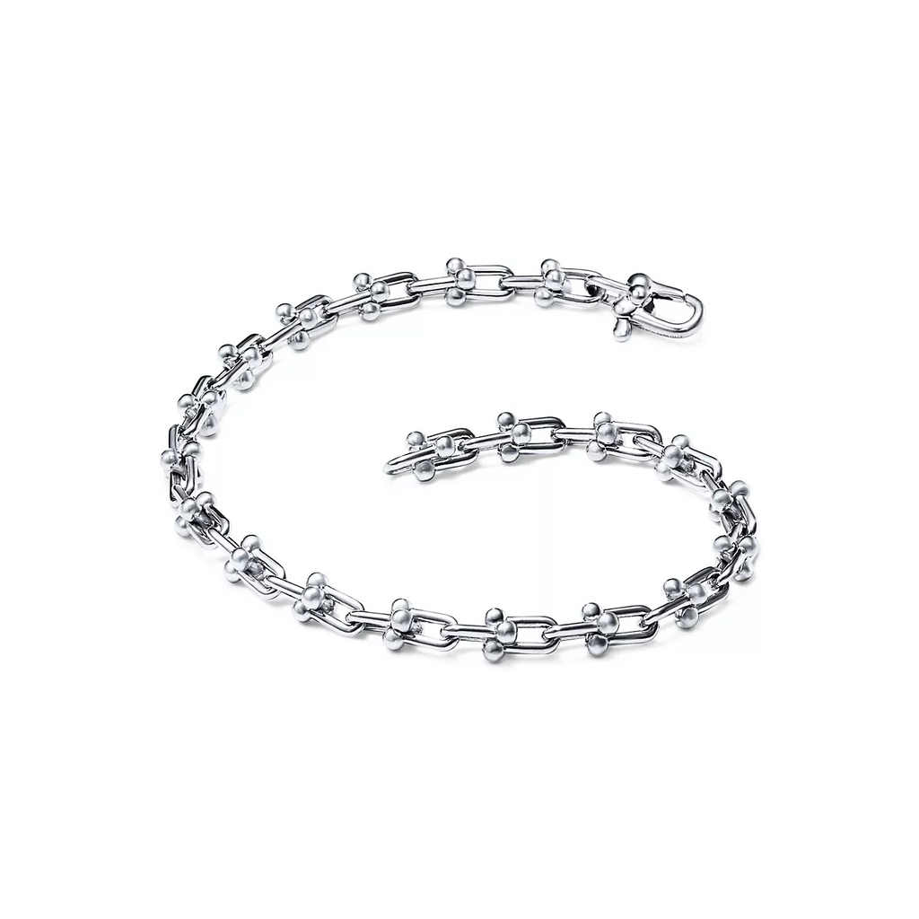 TIFFANY HARDWEAR MICRO LINK 44 MOTIF SILVER BRACELET