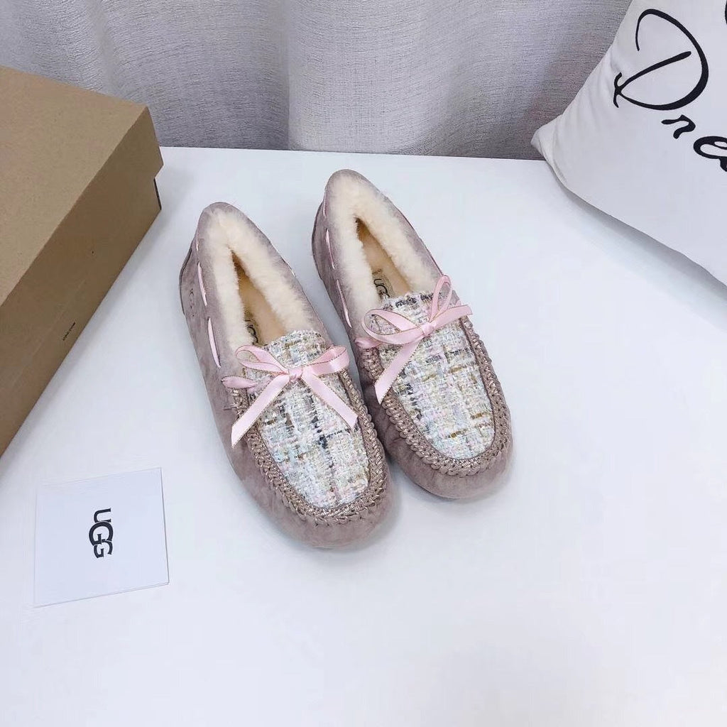 Dusty Pink Chanel-Style Driving Loafers — Sophisticated & Chic | New Arrival | In Stock