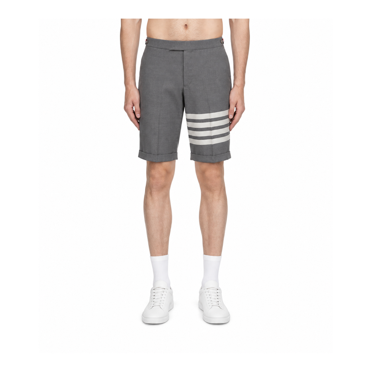 Thom Browne Style Four-Bar Leisure Pants